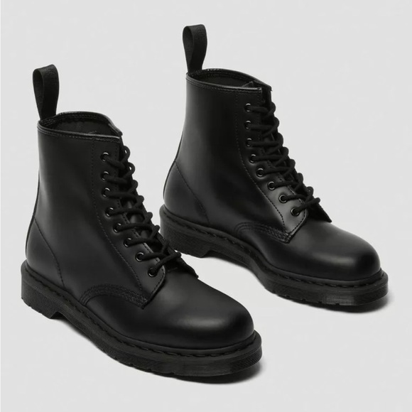 Dr. Martens Other - Size 8M/10W Dr. Martens Black 1460 Mono Smooth Leather Lace Up Combat Moto Boots